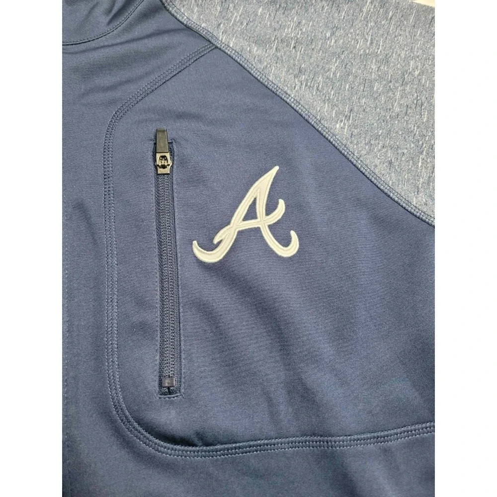 Atlanta Braves GIII Sports by Carl Banks Full Zip Jacket MLB Men's Medium Navy
